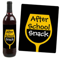 Best Teacher Gift - Teacher Appreciation Christmas Gift Decorations for Women and Men - Wine Bottle Label Stickers - First and Last Day of School Gifts for Teachers - Set of 4