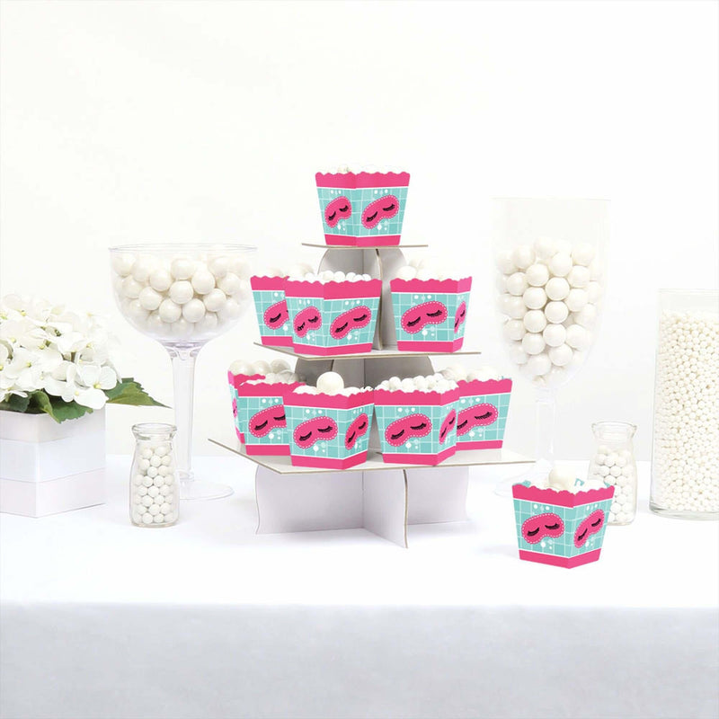 Spa Day - Party Mini Favor Boxes - Girls Makeup Party Treat Candy Boxes - Set of 12
