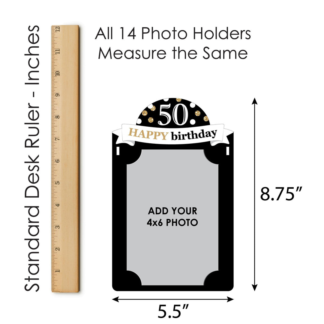 Adult 50th Birthday - Gold - DIY Birthday Party Decor - Picture Display - Photo Banner