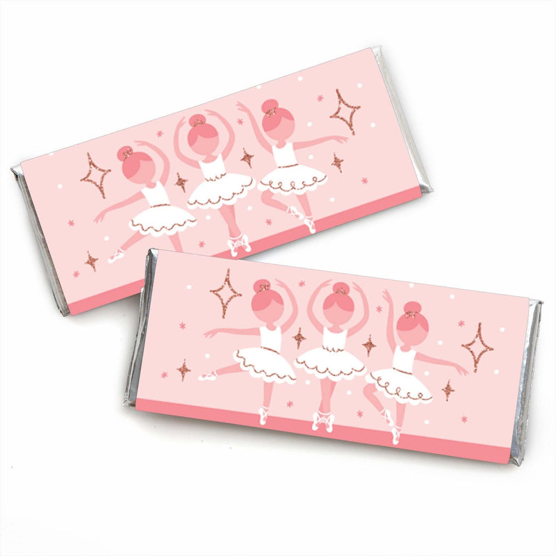 Tutu Cute Ballerina - Candy Bar Wrapper Ballet Party or Birthday Party Favors - Set of 24