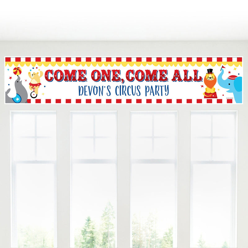 Carnival - Step Right Up Circus - Personalized Carnival Themed Party Banner