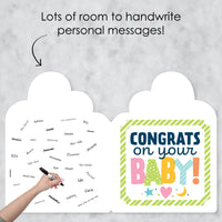 Colorful Baby Shower - Baby Shower Giant Greeting Card - Big Shaped Jumborific Card - 16.5 x 22 inches