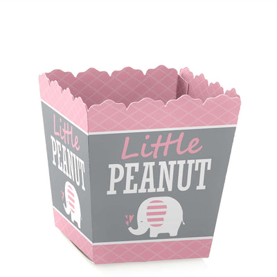 Pink Elephant - Party Mini Favor Boxes - Girl Baby Shower or Birthday Party Treat Candy Boxes - Set of 12