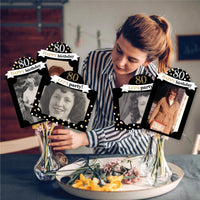 Adult 80th Birthday - Gold - Birthday Party Picture Centerpiece Sticks - Photo Table Toppers - 15 Pieces