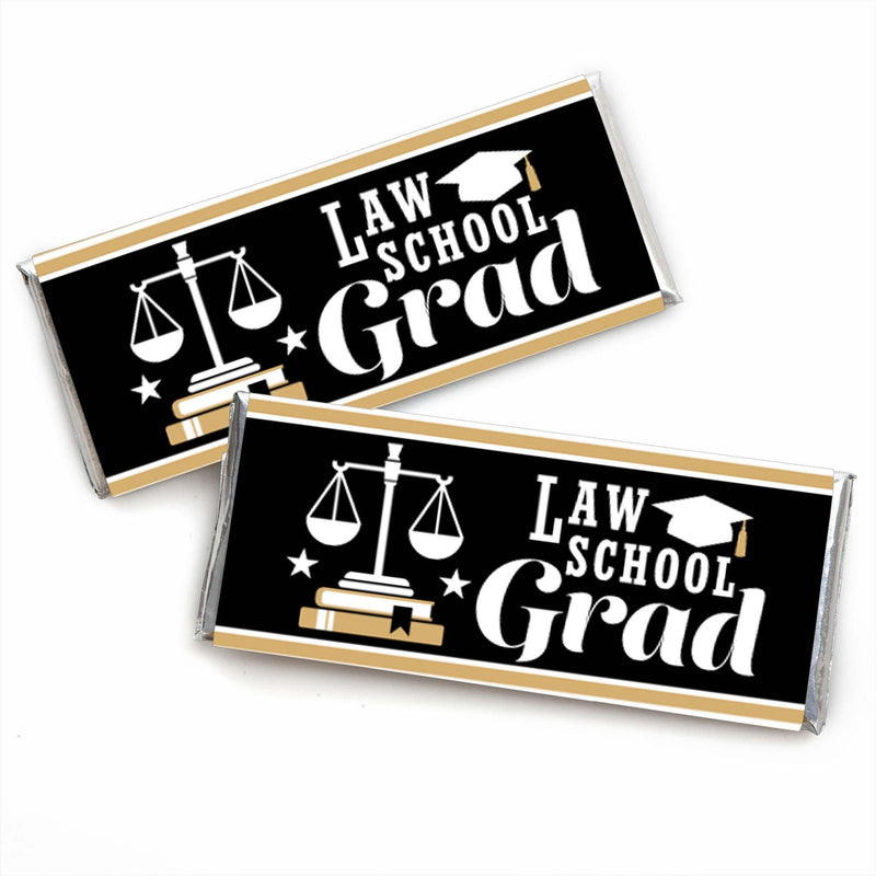 Law School Grad - Candy Bar Wrappers Future Lawyer Graduation Party Favors - Set of 24
