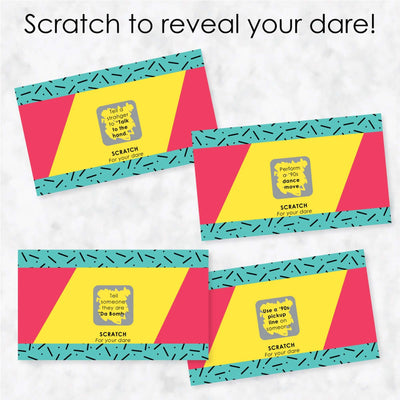 90's Throwback - 1990s Party Scratch Off Dare Cards - 22 Cards