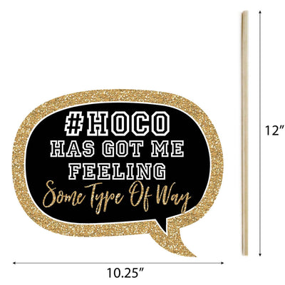 HOCO Dance - Personalized Homecoming Photo Booth Props Kit - 20 Count