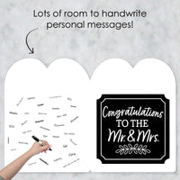 Mr. and Mrs. - Black and White Wedding Congratulations Giant Greeting Card - Big Shaped Jumborific Card - 16.5 x 22 inches