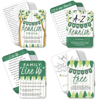 Family Tree Reunion - 4 Family Gathering Party Games - 10 Cards Each - Gamerific Bundle