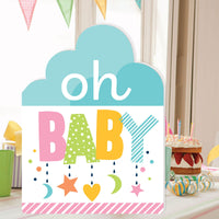 Colorful Baby Shower - Baby Shower Giant Greeting Card - Big Shaped Jumborific Card - 16.5 x 22 inches