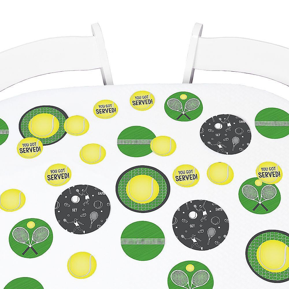 You Got Served - Tennis - Baby Shower or Birthday Party Giant Circle Confetti - Party Decorations - Large Confetti 27 Count