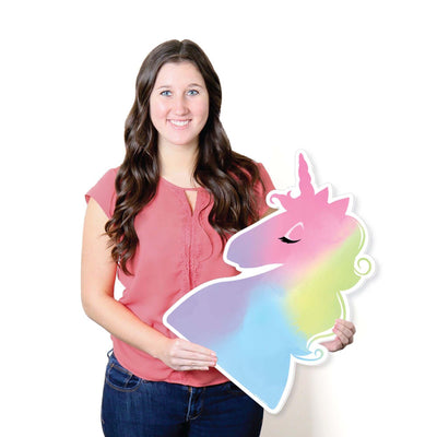 Rainbow Unicorn - Unicorn Guest Book Sign - Magical Unicorn Baby Shower or Birthday Party Guestbook Alternative - Signature Mat