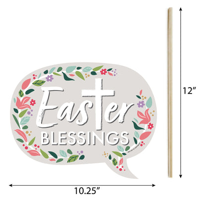 Funny Religious Easter - Christian Holiday Party Photo Booth Props Kit - 10 Piece