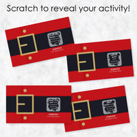 Jolly Santa Claus - Christmas Party White Elephant Gift Exchange Game Scratch Off Cards - 22 Count