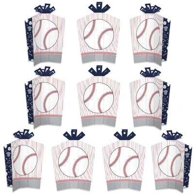 Batter Up - Baseball - Table Decorations - Baby Shower or Birthday Party Fold and Flare Centerpieces - 10 Count