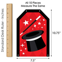 Ta-Da, Magic Show - Hanging Vertical Paper Door Banners - Magical Birthday Party Wall Decoration Kit - Indoor Door Decor