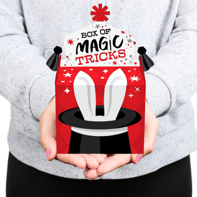 Ta-Da, Magic Show - Treat Box Party Favors - Magical Birthday Party Goodie Gable Boxes - Set of 12