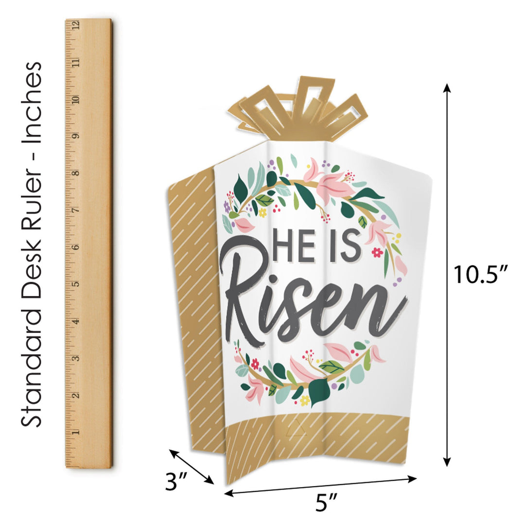 Religious Easter - Table Decorations - Christian Holiday Party Fold and Flare Centerpieces - 10 Count