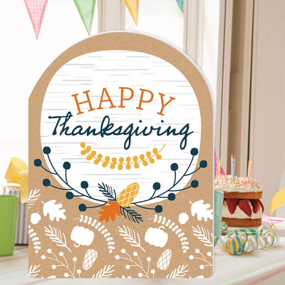 Happy Thanksgiving - Fall Giant Greeting Card - Big Shaped Jumborific Card - 16.5 x 22 inches