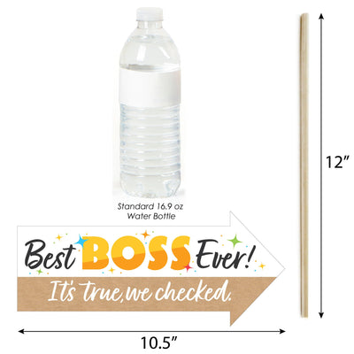 Funny Happy Boss's Day - Best Boss Ever Photo Booth Props Kit - 10 Piece