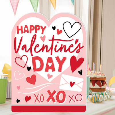 Happy Valentine's Day - Kids Valentine's Day Giant Greeting Card - Big Shaped Jumborific Card - 16.5 x 22 inches