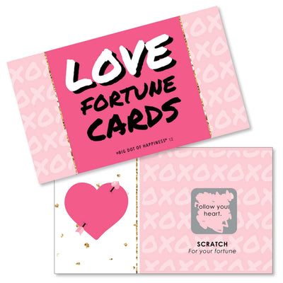 Be My Galentine - Galentine's & Valentine's Day Party Game Scratch Off Love Fortune Cards - 22 Count