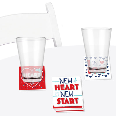 Happy Heartiversary - CHD Awareness Decorations - Drink Coasters - Set of 6