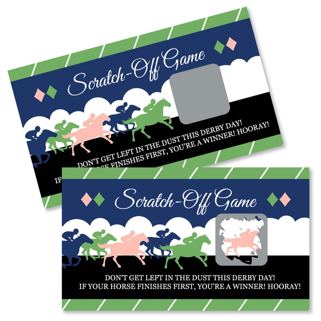 Kentucky Horse Derby - Horse Race Party Game Scratch Off Cards - 22 ct