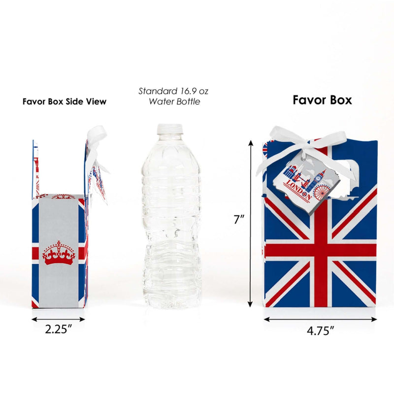Cheerio, London - British UK Party Favor Boxes - Set of 12