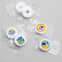 Back to School - Round Candy Labels First Day of School Classroom Party Favors - Fits Hershey's Kisses - 108 ct