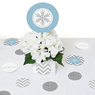 Winter Wonderland - Snowflake Holiday Party & Winter Wedding Table Confetti - 27 ct