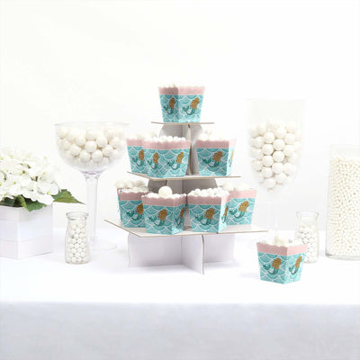 Let's Be Mermaids - Party Mini Favor Boxes - Baby Shower or Birthday Party Treat Candy Boxes - Set of 12