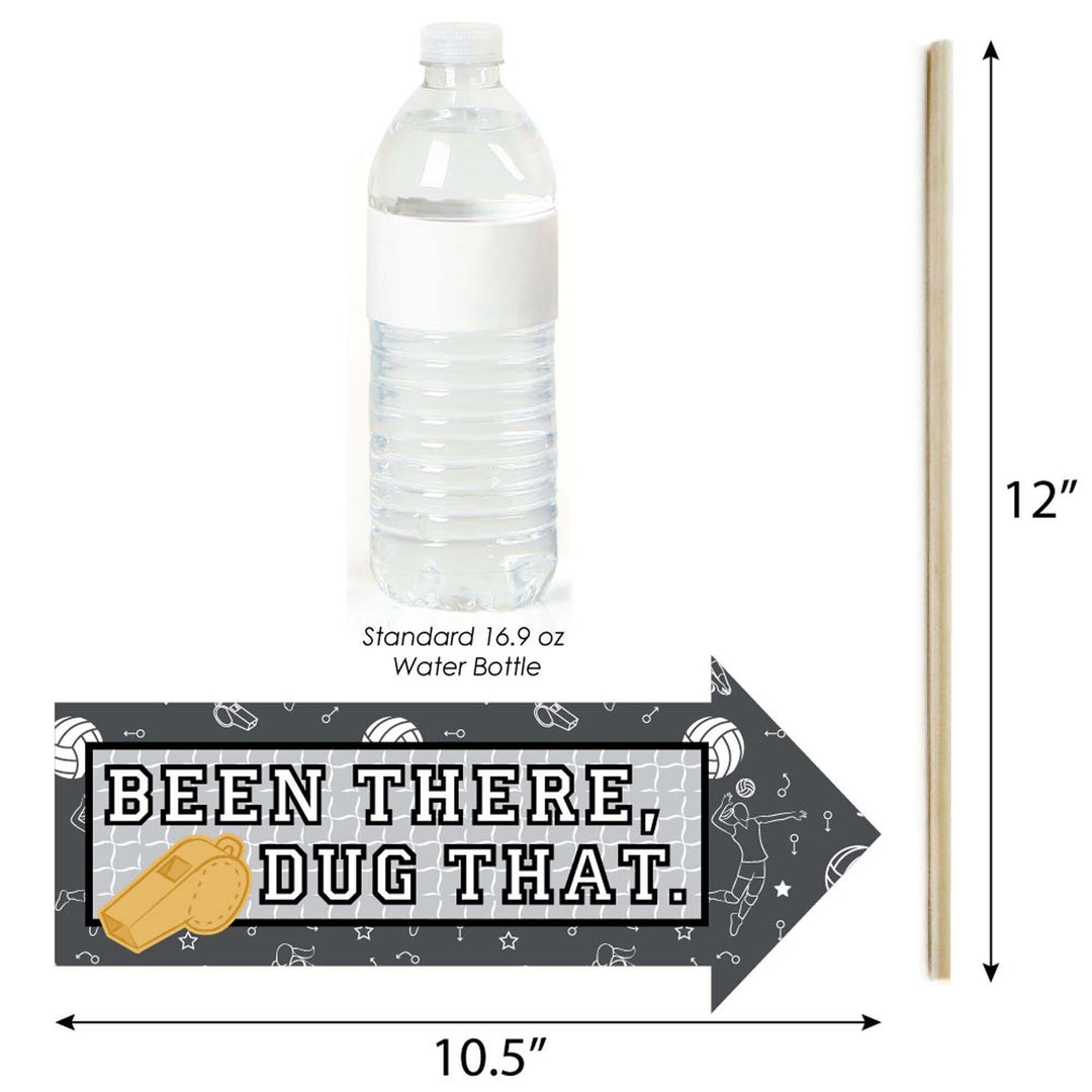 Funny Bump, Set, Spike - Volleyball - 10 Piece Baby Shower or Birthday Party Photo Booth Props Kit