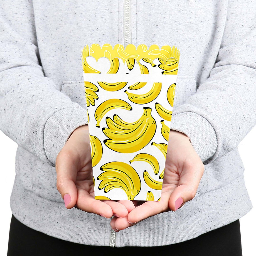 Let's Go Bananas - Tropical Party Favor Popcorn Treat Boxes - Set of 12