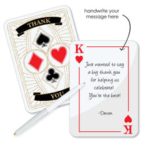 Las Vegas - Shaped Thank You Cards - Casino Party Thank You Note Cards with Envelopes - Set of 12
