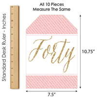 Chic 40th Birthday Indoor Door Decor