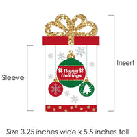 Ornaments - Holiday and Christmas Party Money and Gift Card Sleeves - Nifty Gifty Card Holders - Set of 8