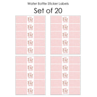 1st Birthday Little Miss Onederful - Girl First Birthday Party Water Bottle Sticker Labels - Set of 20