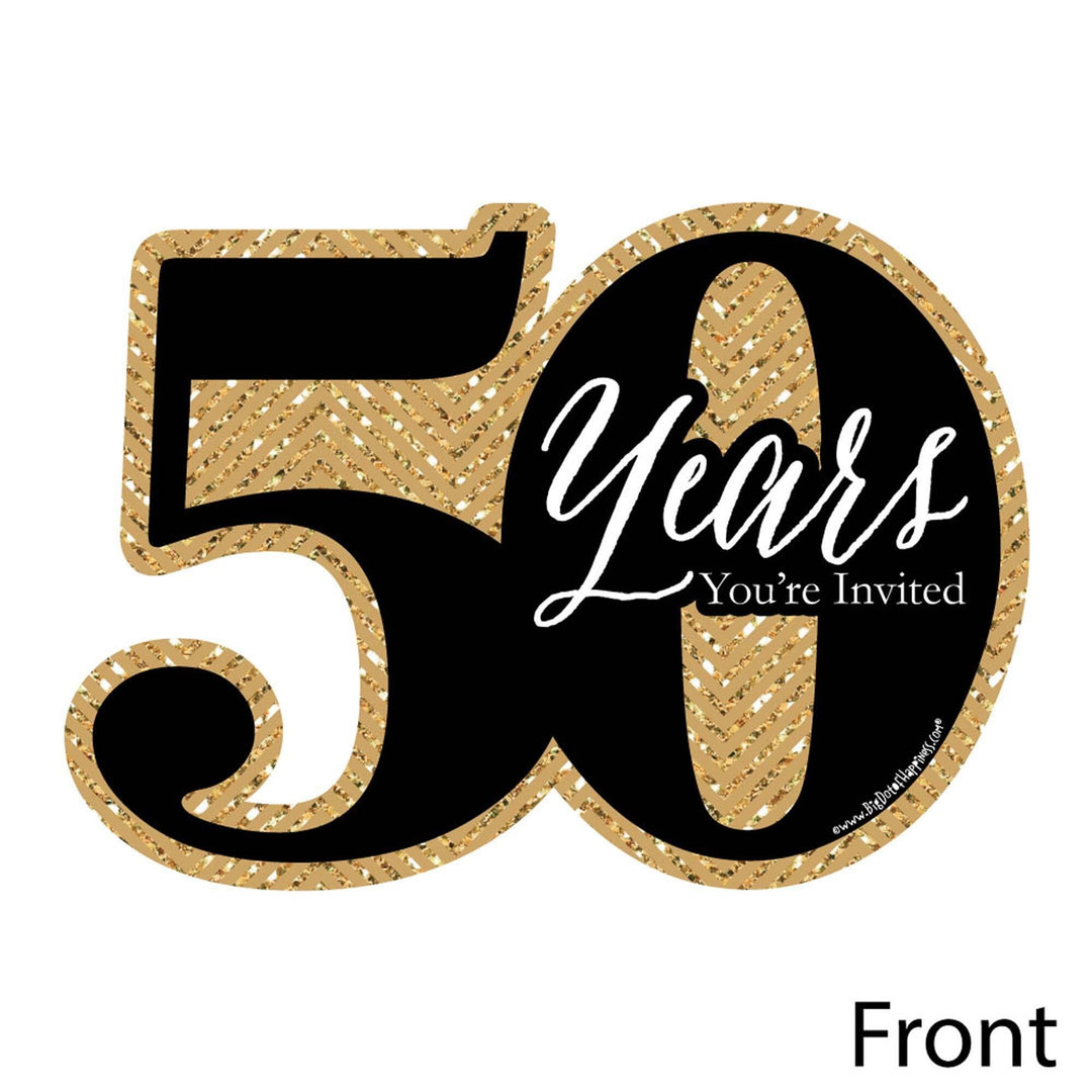We Still Do - 50th Wedding Anniversary - Shaped Fill-In Invitations - Anniversary Party Invitation Cards with Envelopes - Set of 12
