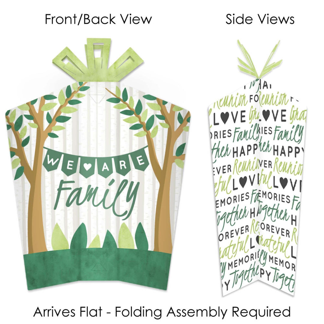 Family Tree Reunion - Table Decorations - Family Gathering Party Fold and Flare Centerpieces - 10 Count