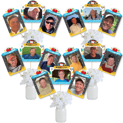 Teacher Retirement - Happy Retirement Party Picture Centerpiece Sticks - Photo Table Toppers - 15 Pieces