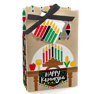 Happy Kwanzaa - African Heritage Holiday Party Favor Boxes - Set of 12