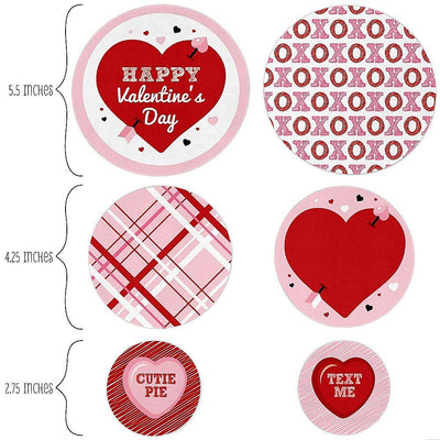 Conversation Hearts - Valentine's Day Party Giant Circle Confetti - Valentine's Day Party Decorations - Large Confetti 27 Count