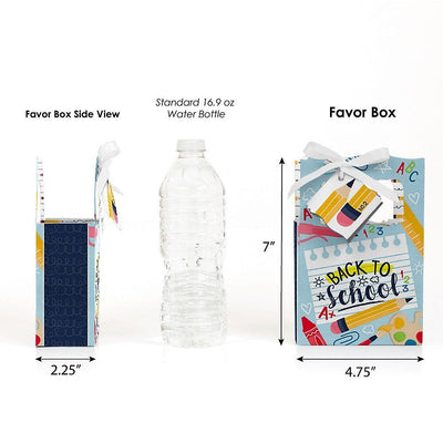 Back to School - First Day of School Classroom Decorations and Favor Boxes - Set of 12