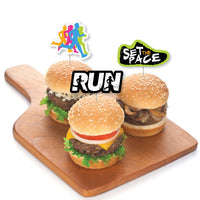 Set The Pace - Running - Dessert Cupcake Toppers - Track, Cross Country or Marathon Party Clear Treat Picks - Set of 24