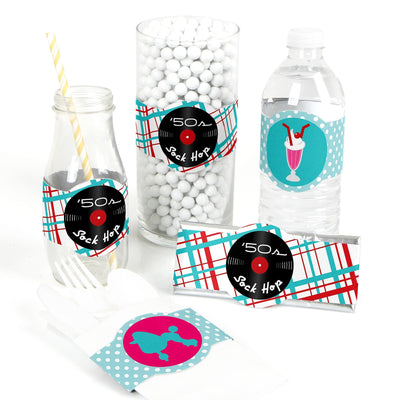 50's Sock Hop - DIY Party Supplies - 1950s Rock N Roll Party DIY Party Favors & Decorations - Set of 15