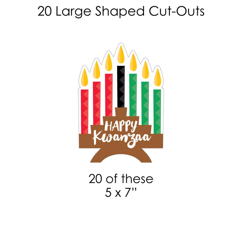 Happy Kwanzaa - African Heritage Holiday DIY Decorations - Clothespin Garland Banner - 44 Pieces