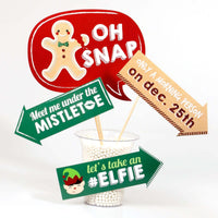 Funny Christmas - 10 Piece Christmas Photo Booth Props Kit
