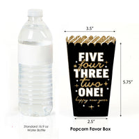 Hello New Year - NYE Party Favor Popcorn Treat Boxes - Set of 12