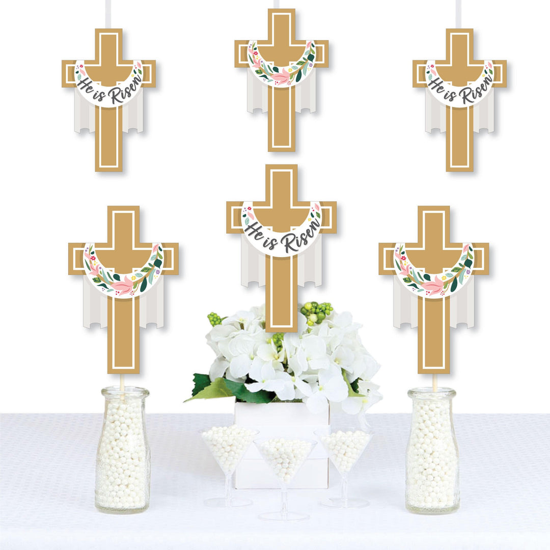 Religious Easter - Cross Decorations DIY Christian Holiday Party Essentials - Set of 20